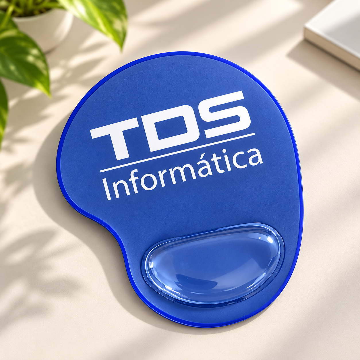 Mousepad azul ergonômico personalizado TDS Informática